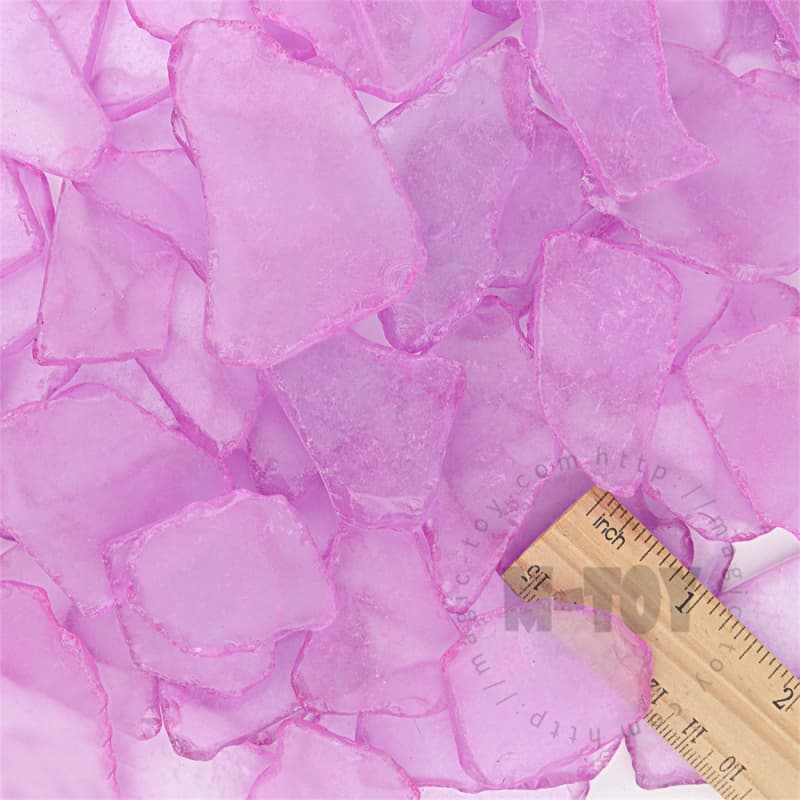 Pink Color Irregular Sea Glass CD-HR401-M