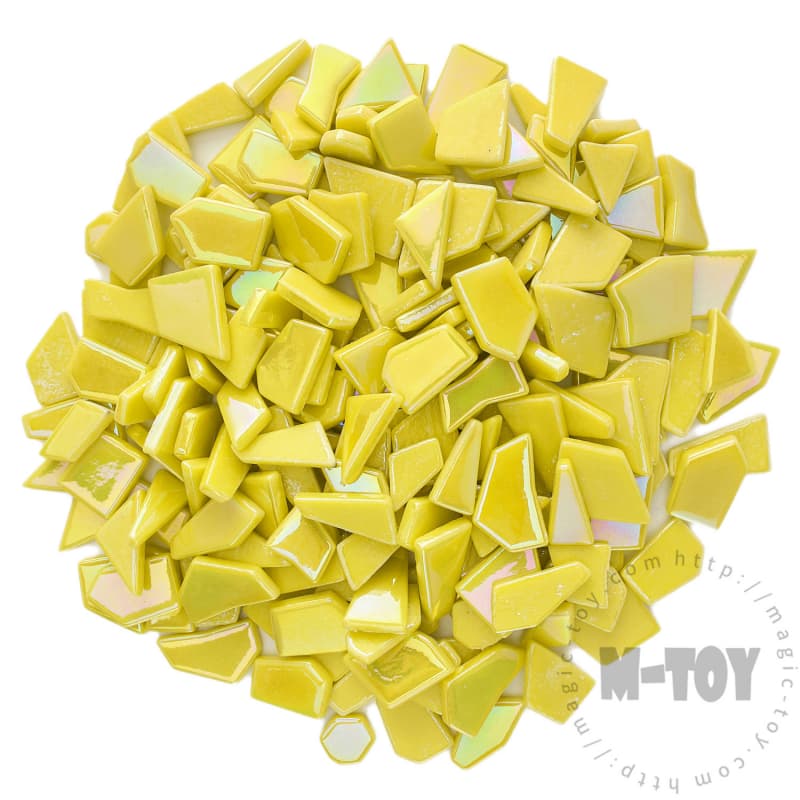 Iridescent Yellow Irregular Shape Glass Mosaic IR-SSL50