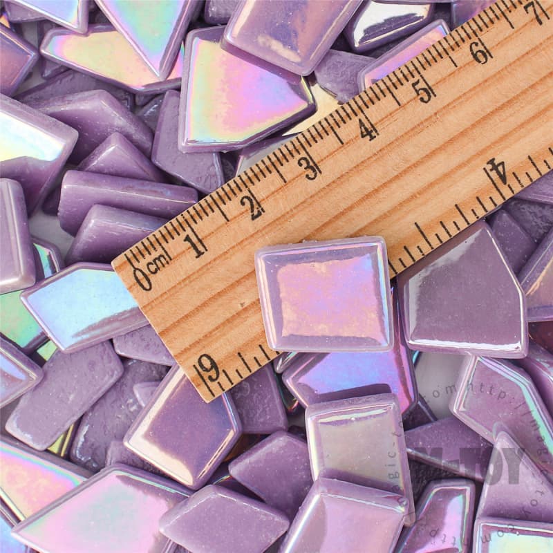 Iridescent Purple Irregular Shape Glass Mosaic IR-SSL62