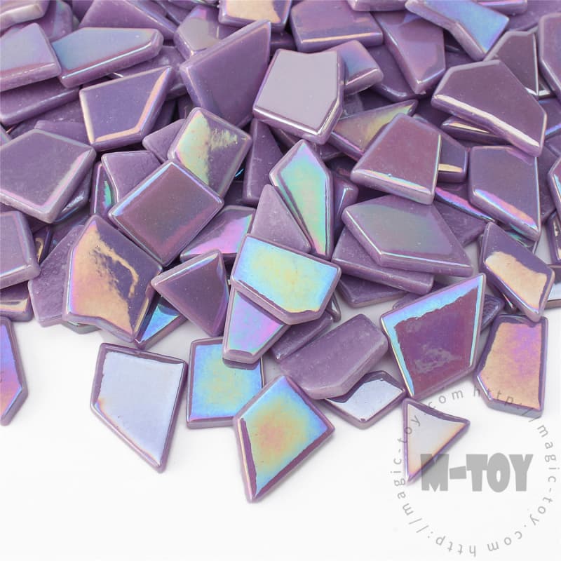 Iridescent Purple Irregular Shape Glass Mosaic IR-SSL62