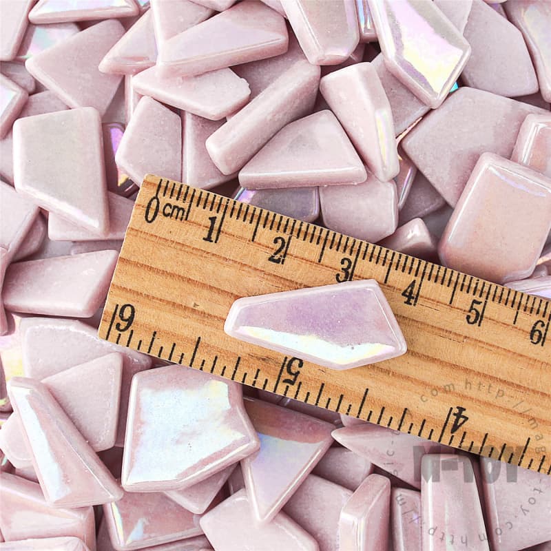 Iridescent Pink Irregular Shape Glass Mosaic IR-SSL68