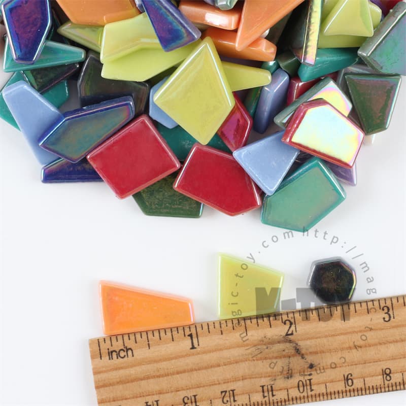 Assorted Iridescent Irregular Shape Glass Mosaic IR-SSWL9013