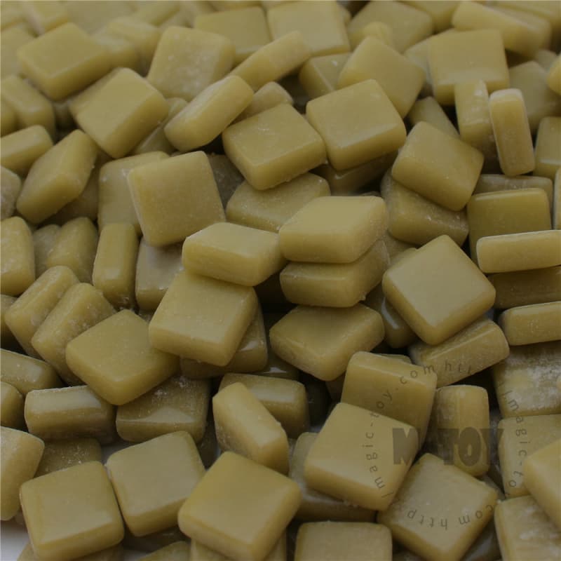 Light Olive Green Mini Square Glass Mosaic 10SS24