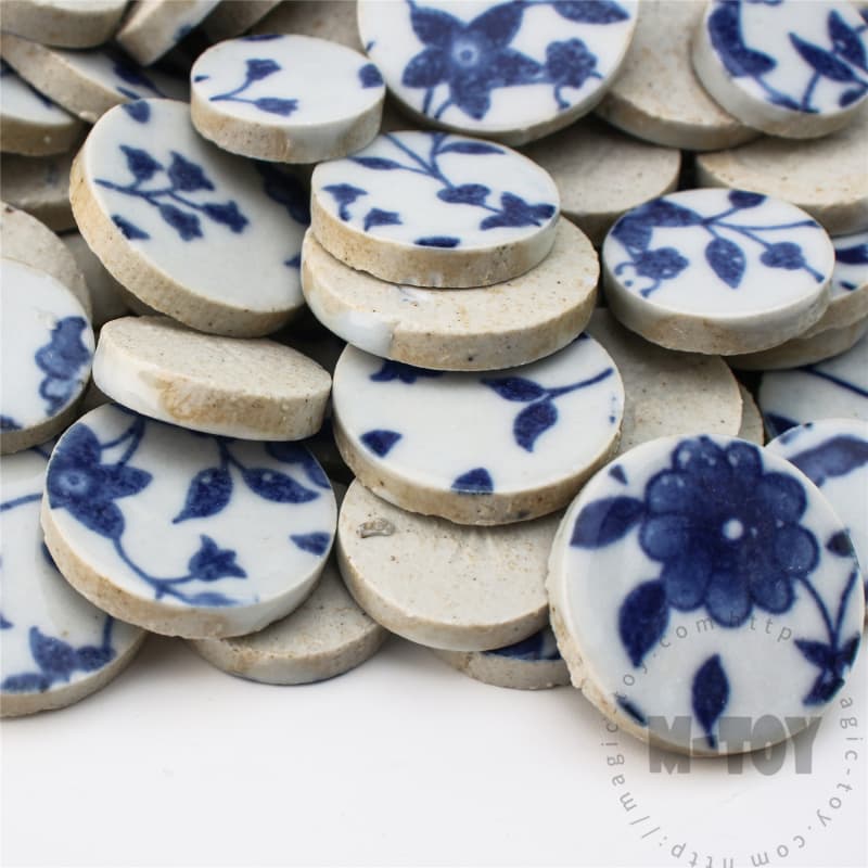 Blue Round Shape Ceramic Mosaic CRQ710