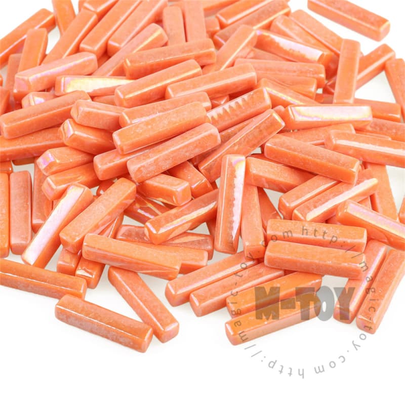 Iridescent Orange Stick Glass Mosaic 525SBI18