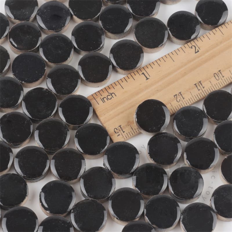 Black Round Shape Ceramic Mosaic 15CRG801