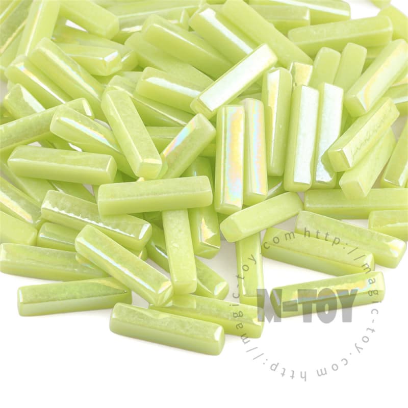 Iridescent Light Green Stick Glass Mosaic 525SBI48