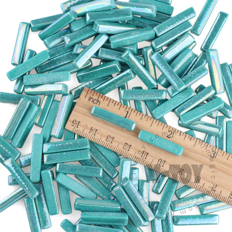 Iridescent Turquoise Stick Glass Mosaic 525SBI54