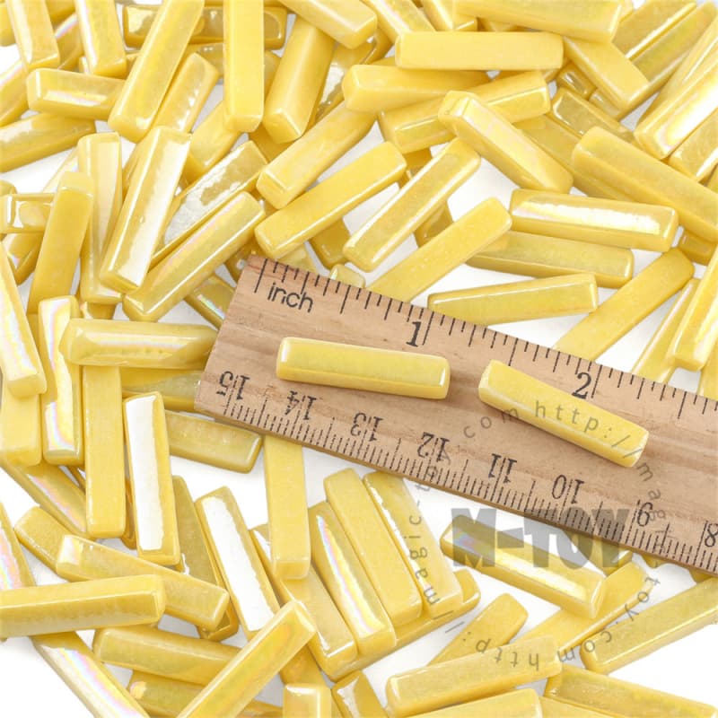 Iridescent Yellow Stick Glass Mosaic 525SBI50
