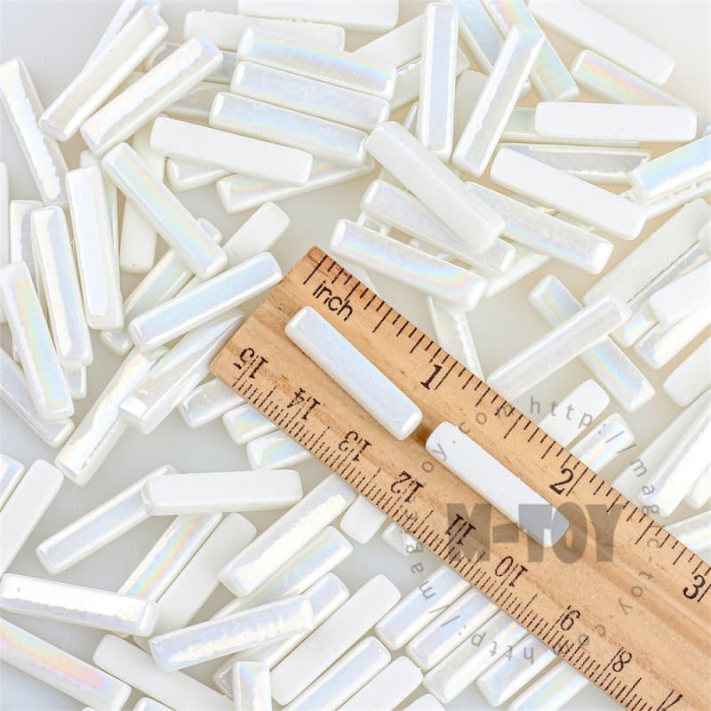 Iridescent White Stick Glass Mosaic 525SBI100