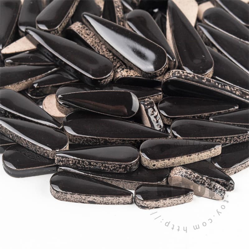 Black Teardrop Shape Ceramic Mosaic CSDG801-5