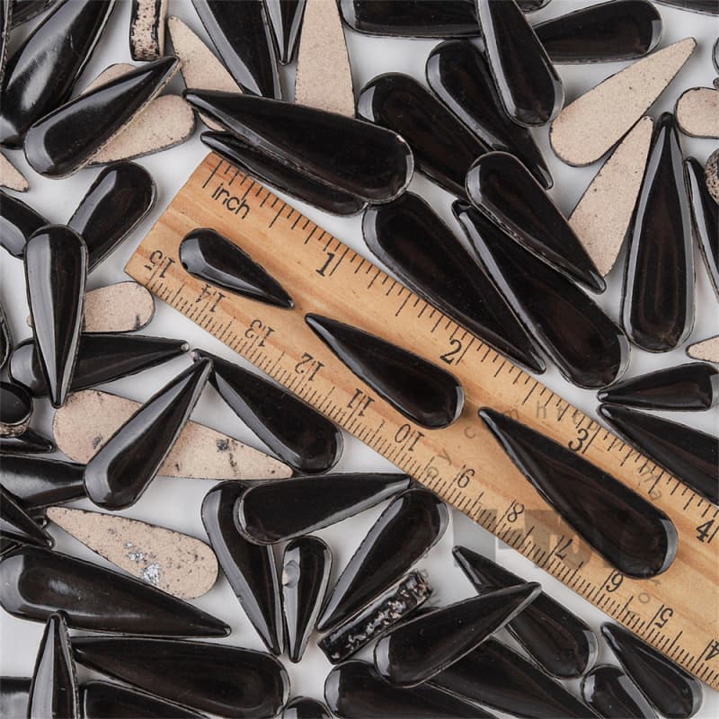 Black Teardrop Shape Ceramic Mosaic CSDG801-5