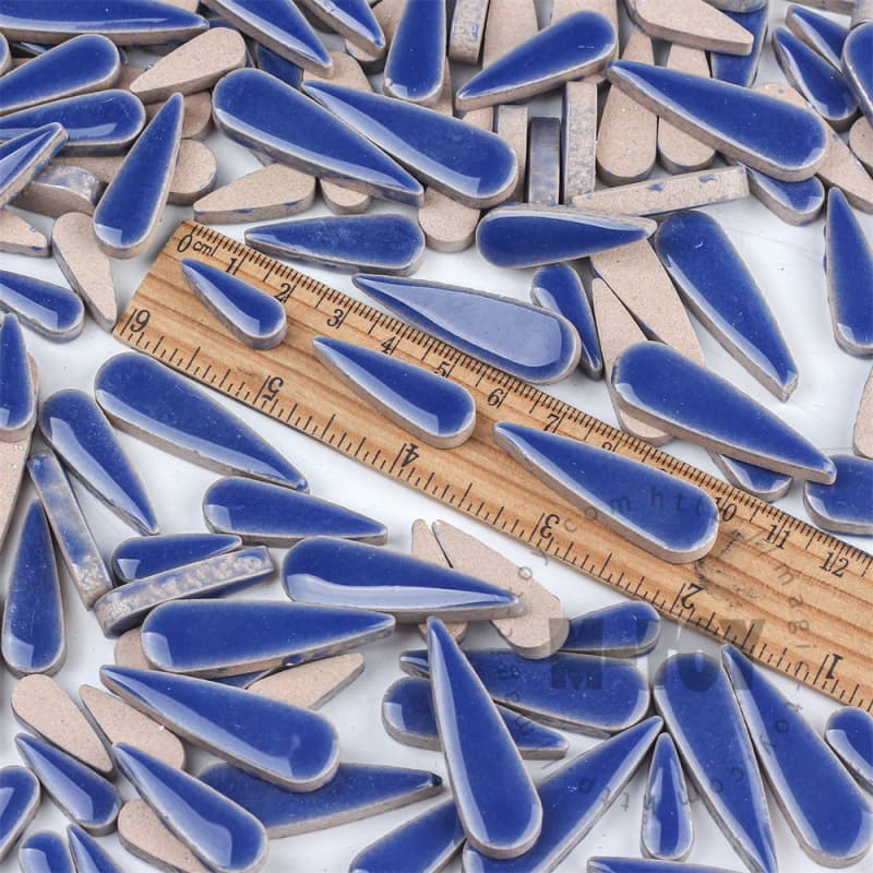 Cobalt Blue Teardrop Shape Ceramic Mosaic CSDG701-5