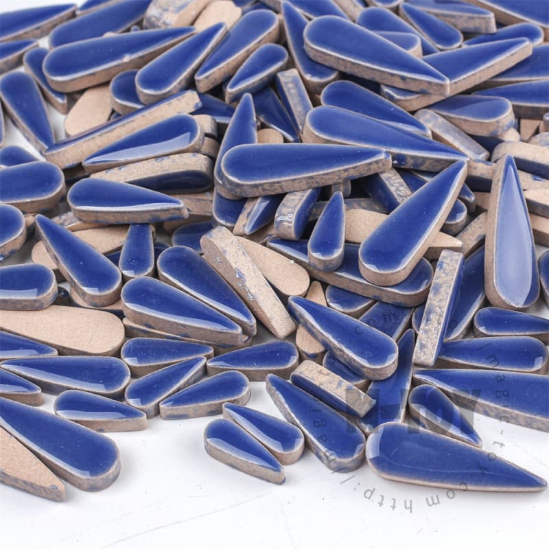 Cobalt Blue Teardrop Shape Ceramic Mosaic CSDG701-5