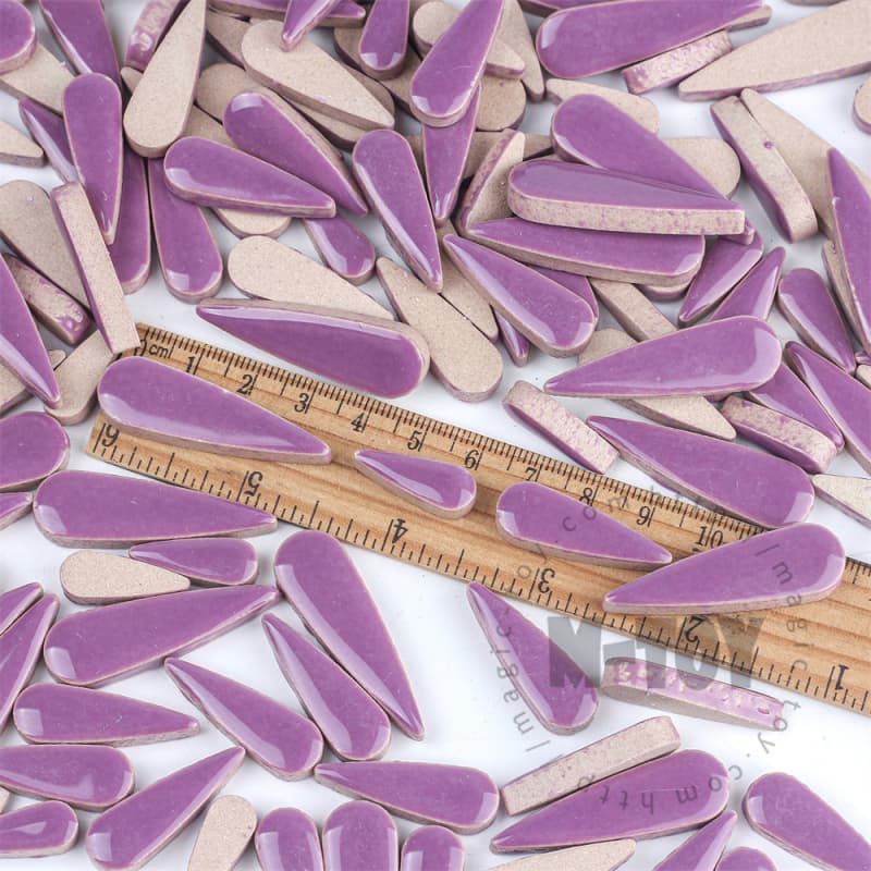 Purple Teardrop Shape Ceramic Mosaic CSDG501-5