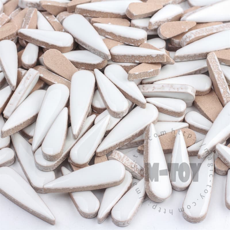 White Teardrop Shape Ceramic Mosaic CSDG101-5