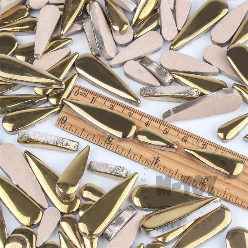 Gold Teardrop Shape Ceramic Mosaic CSDE001-5