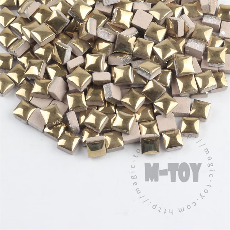 Gold Square Ceramic Mosaic 9.5H01
