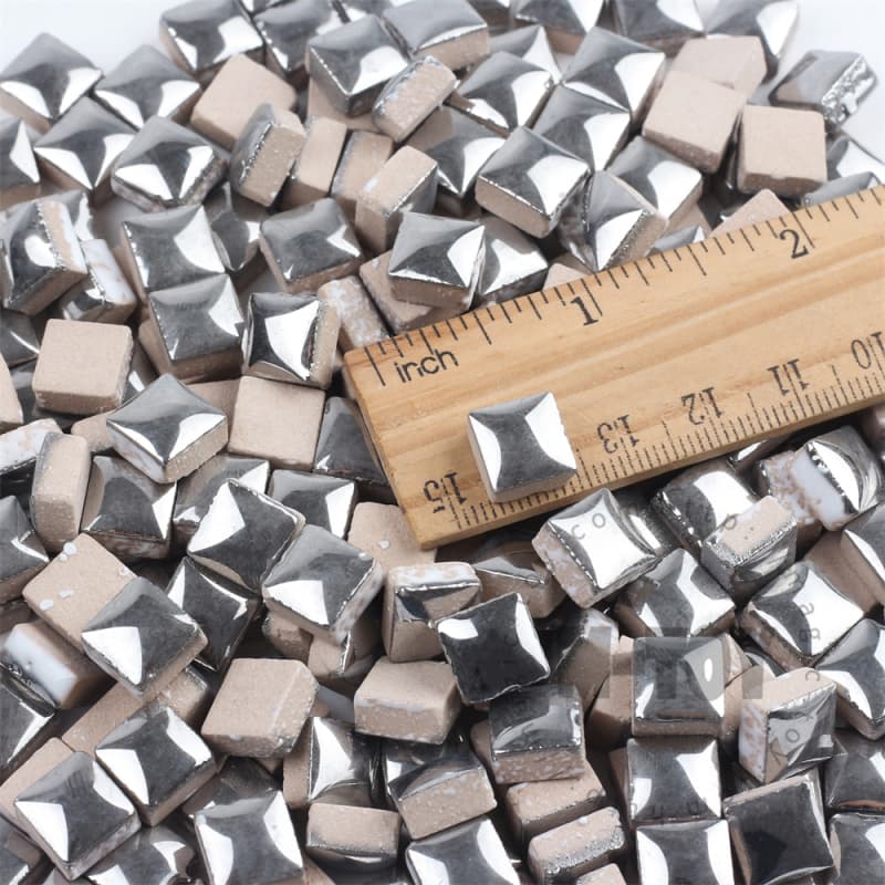 Silver Square Ceramic Mosaic 9.5H02