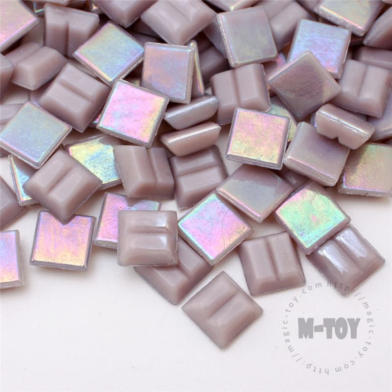Purple Square Iridized Hot-melting Glass Mosaic 10PSI501