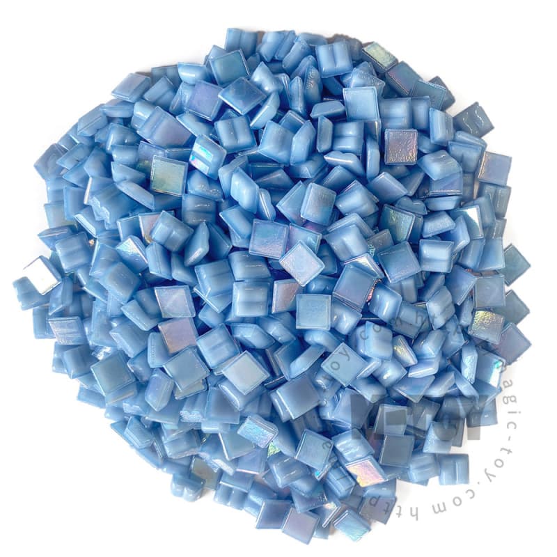 Iridescent Blue Square Hot-melting Glass Mosaic 10PSI704