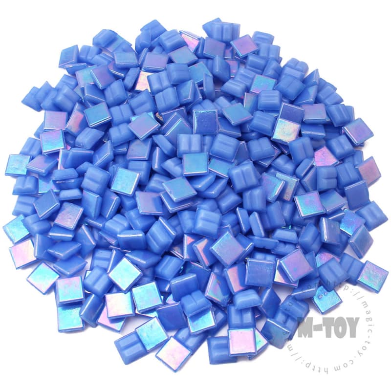 Iridescent Blue Square Hot-melting Glass Mosaic 10PSI707