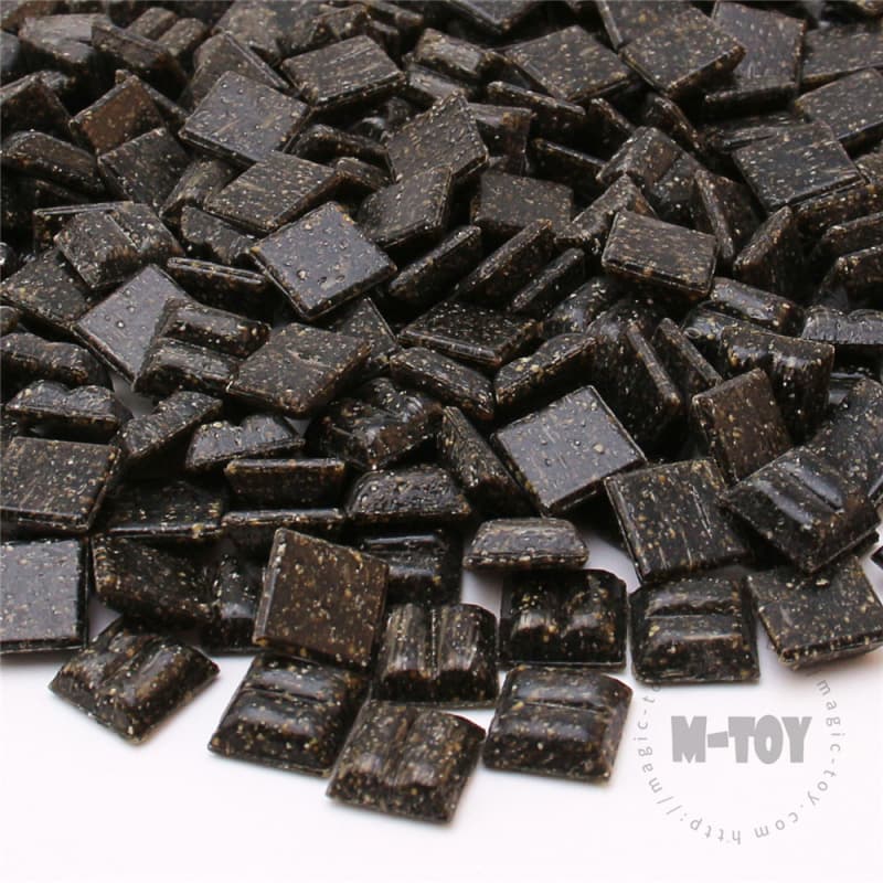 Dark Brown Square Vitreous Hot-melting Glass Mosaic 10ASM307