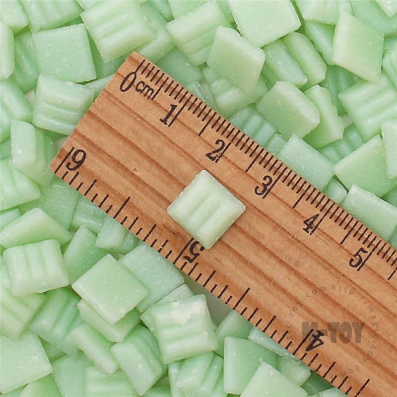 Light Green Square Vitreous Hot-melting Glass Mosaic 10ASM601