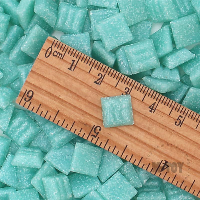 Turquoise Square Vitreous Hot-melting Glass Mosaic 10ASM607