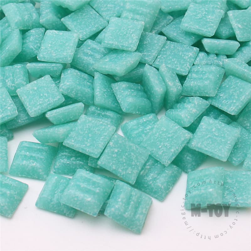 Turquoise Square Vitreous Hot-melting Glass Mosaic 10ASM607