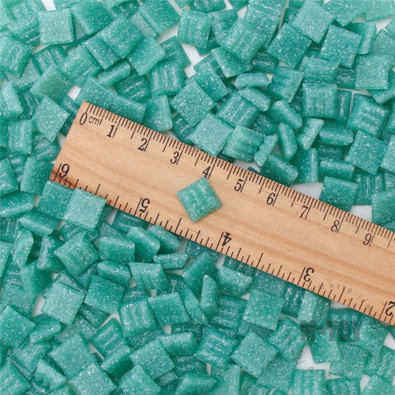 Turquoise Square Vitreous Hot-melting Glass Mosaic 10ASM608