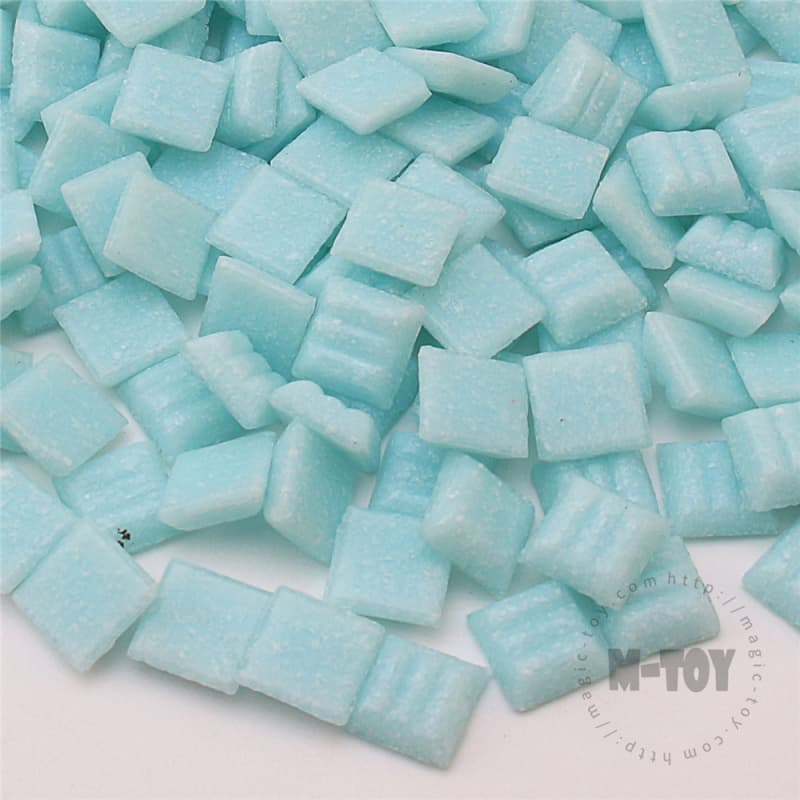 Light Blue Square Vitreous Hot-melting Glass Mosaic 10ASM701