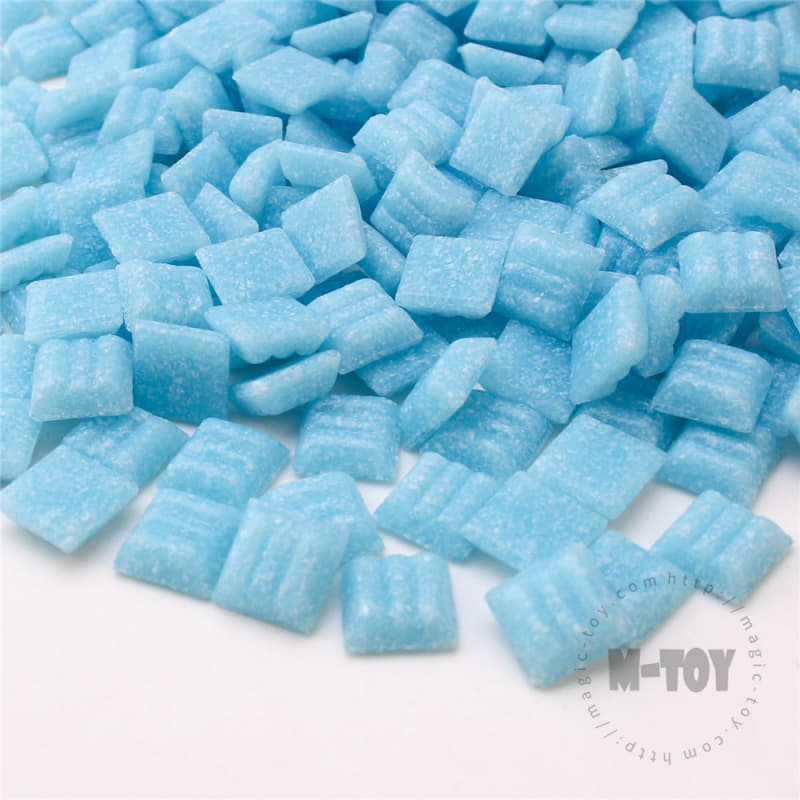 Light Blue Square Vitreous Hot-melting Glass Mosaic 10ASM703