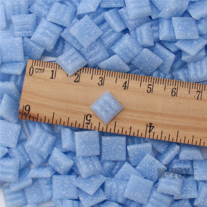 Light Cobalt Blue Square Vitreous Hot-melting Glass Mosaic 10ASM708