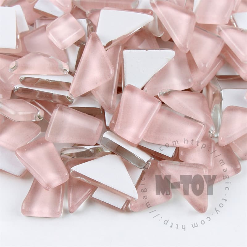 Pink Irregular Crystal Glass Mosaic IR-CC501