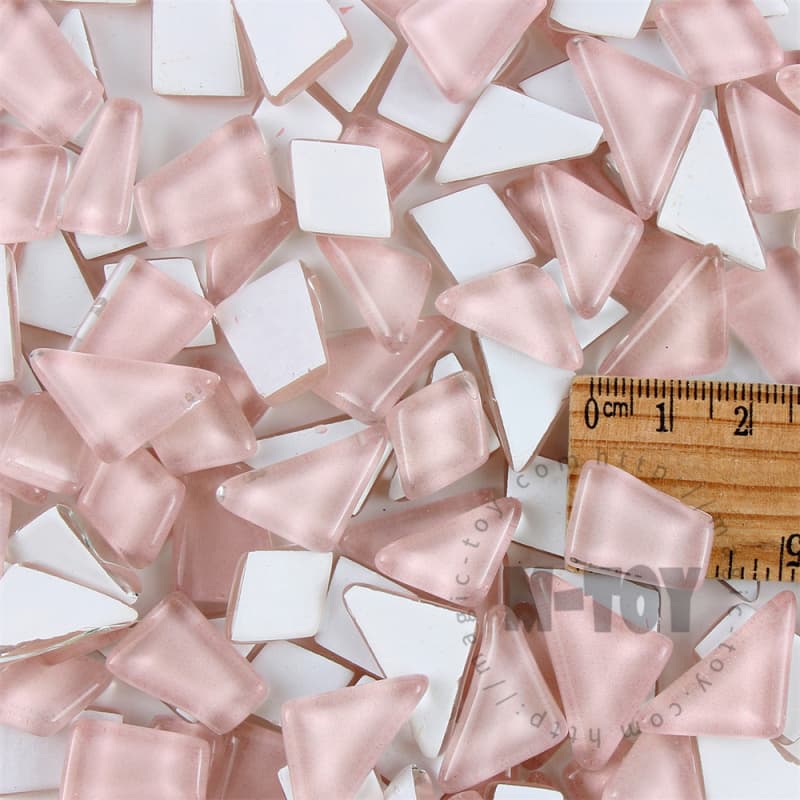 Pink Irregular Crystal Glass Mosaic IR-CC501
