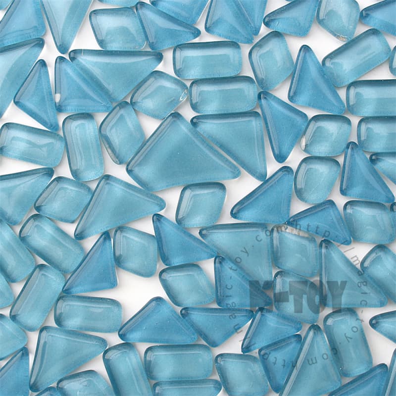 Blue Irregular Crystal Glass Mosaic IR-CC731