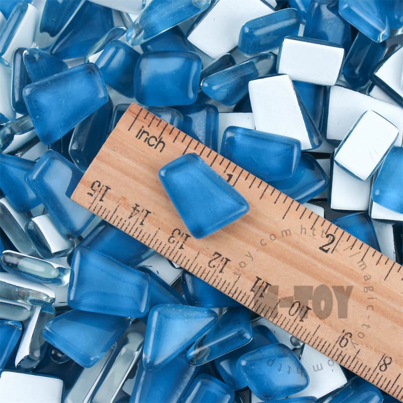 Blue Irregular Crystal Glass Mosaic IR-CC735