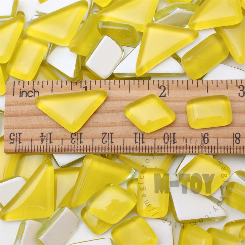 Yellow Irregular Crystal Glass Mosaic IR-CC935