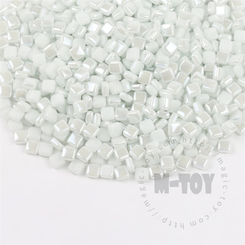 Jade White Mini Square Glass Mosaic 8SCL73