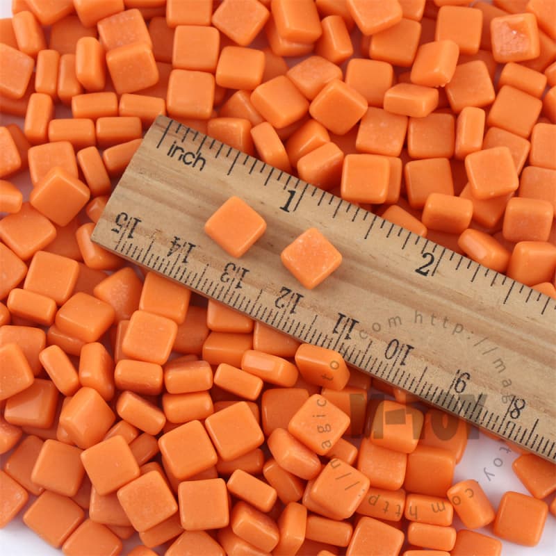 Orange Mini Square Glass Mosaic 8SS18