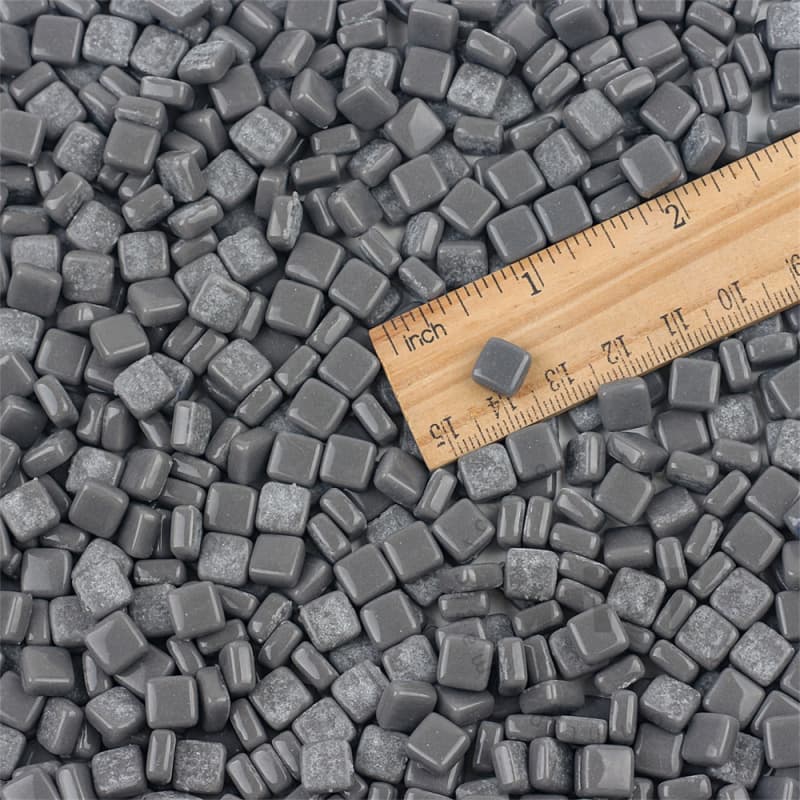 Grey Mini Square Glass Mosaic 8SS58