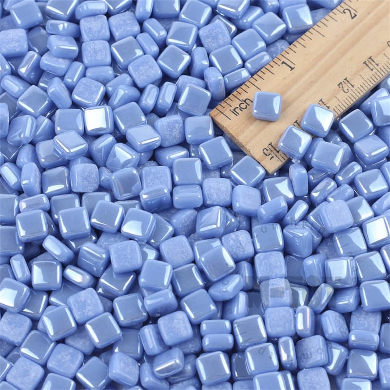 Luster Blue Mini Square Glass Mosaic 8SSL03