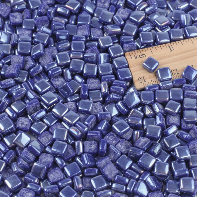 Luster Cobalt Blue Mini Square Glass Mosaic 8SSL05