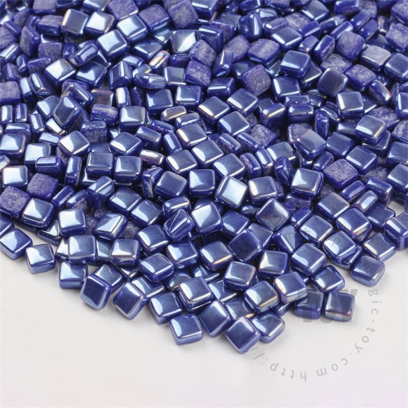 Luster Cobalt Blue Mini Square Glass Mosaic 8SSL05