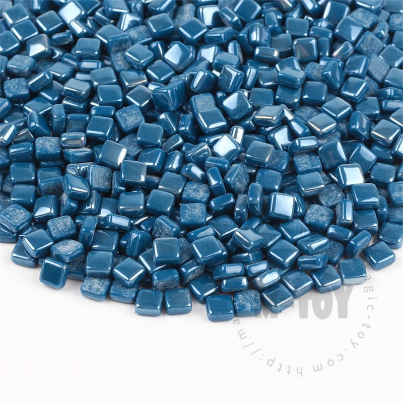 Luster Blue Mini Square Glass Mosaic 8SSL06