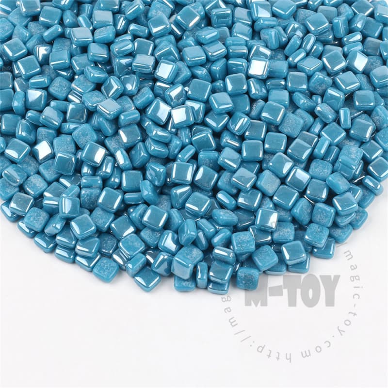 Luster Blue Mini Square Glass Mosaic 8SSL07