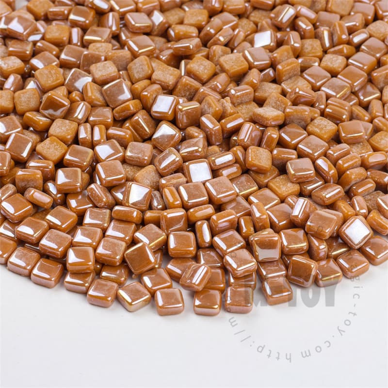 Luster Brown Mini Square Glass Mosaic 8SSL32