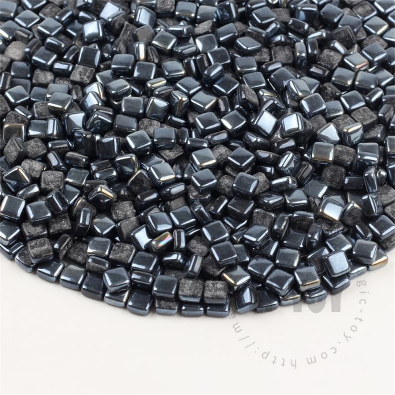 Luster Black Mini Square Glass Mosaic 8SSL56