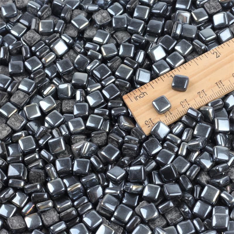 Luster Black Mini Square Glass Mosaic 8SSL56